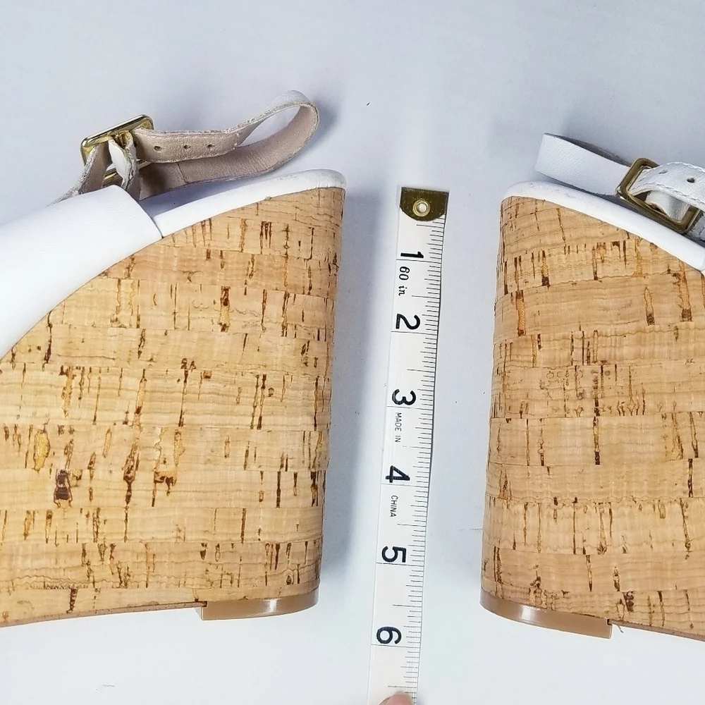 🌸 Kate‎ Spade | White Wedge Espadrilles 9